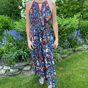 NWF Anthropologie Colorful Flowy Jumpsuit  XSP